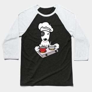 Funny bull terrier is cooking Baseball T-Shirt